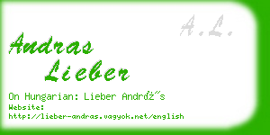 andras lieber business card